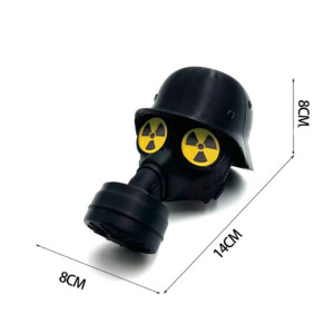 Dimensions Cache Crochet Voiture "Masque Nucléaire Toxic Ride" - 2 versions au choix !