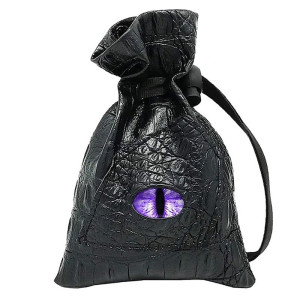 Sac de Rangement avec Œil Mystique - Pour Dés DND, Cartes Tarot & Oracle, Pièces ou Bijoux Couleur violet