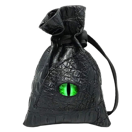 Sac de Rangement avec Œil Mystique - Pour Dés DND, Cartes Tarot & Oracle, Pièces ou Bijoux Couleur Vert
