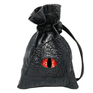 Sac de Rangement avec Œil Mystique - Pour Dés DND, Cartes Tarot & Oracle, Pièces ou Bijoux Couleur Rouge