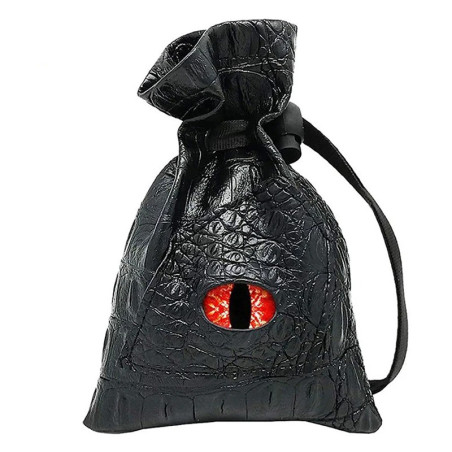 Sac de Rangement avec Œil Mystique - Pour Dés DND, Cartes Tarot & Oracle, Pièces ou Bijoux Couleur Rouge