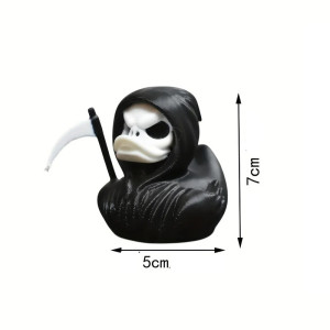 Dimensions Canard de Bain Goth Tête de Mort "Faucheur des Abysses"