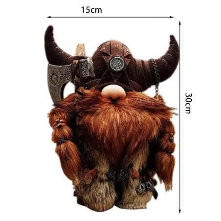 Dimensions Figurine Viking Barbu "Gardien des Crânes Nordiques"