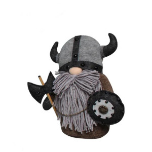 Figurine Viking "Barbe de Fer Gris" - Gardien du Bouclier Nordique