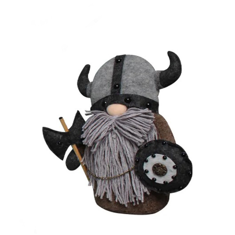 Figurine Viking "Barbe de Fer Gris" - Gardien du Bouclier Nordique