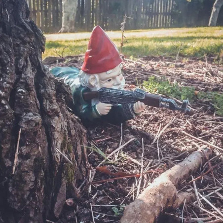 Nain de Jardin Militaire "Gnome Kalash Camouflage"