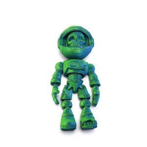 Figurine Tête de Mort – Astronaute 3D Chromatique Couleur vert