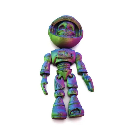 Figurine Tête de Mort – Astronaute 3D Chromatique Couleur Multi
