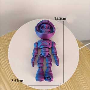 Dimensions Figurine Tête de Mort – Astronaute 3D Chromatique