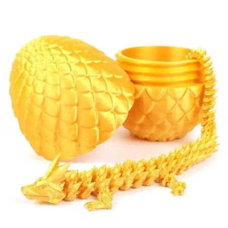 Figurine Dragon Ryū Squelettique Articulé - Édition Spéciale Articulée 90 cm Couleur Jaune
