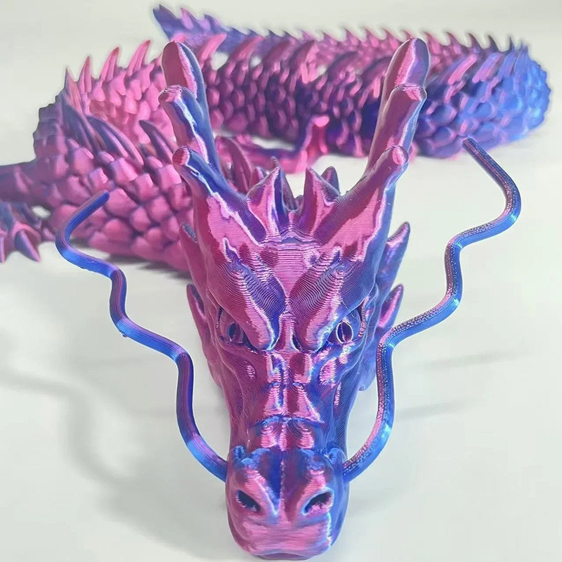 Figurine Dragon Ryū Squelettique Articulé - Édition Spéciale Articulée 90 cm Couleur Violet