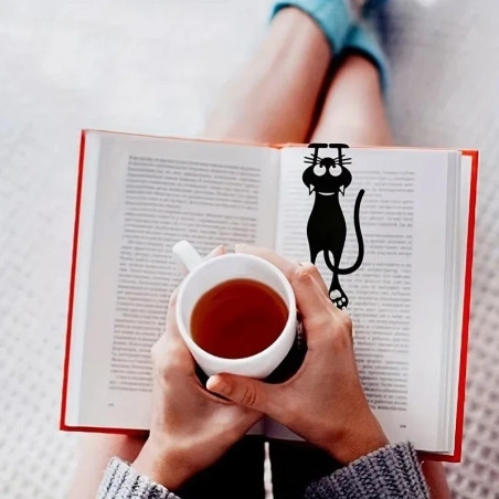 Avant Marque-page Chat Noir "Malice"