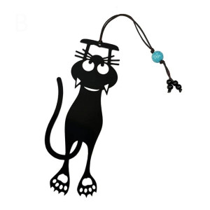 Marque-page Chat Noir "Malice" - Édition Talisman Couleur bleu