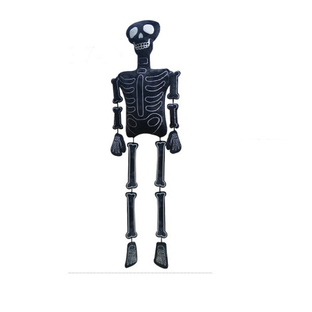 Peluche Squelette Géante Articulée 110cm | Philémon, Déco Gothique Grandeur Nature Couleur noir