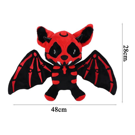 Dimensions Peluche Démon Chauve-Souris Couleur Rouge