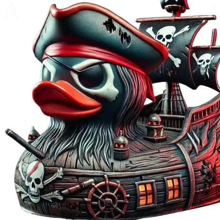 Canard de Bain Tête de Mort Pirate "Jack le Corsaire"
