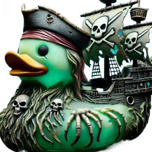 Canard de Bain Tête de Mort Pirate "Spectre Maudit"