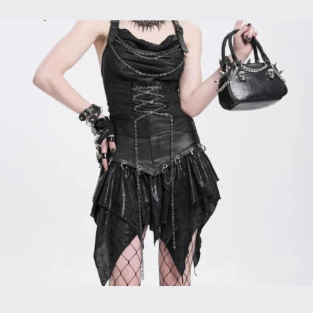 Sac à Main Gothique - Crânes d’Acier & Lapin Punk Épineux