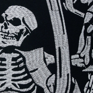 Patch Brodé Tête de Mort "Pilote du Chaos" - 32 cm x 26.5 cm