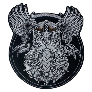 Patch Brodé Viking "Odin le Guetteur" - 26.3 cm x 30 cm
