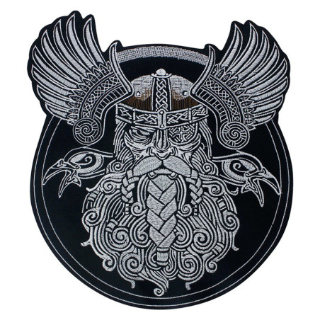 Patch Brodé Viking "Odin le Guetteur" - 26.3 cm x 30 cm