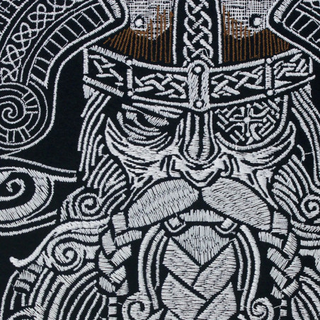 Vue détaillée Patch Brodé Viking "Odin le Guetteur" - 26.3 cm x 30 cm