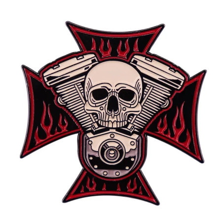 Vue générale Pins Broche Skull "Croix des Nœuds Ancestraux de l’Éternité"