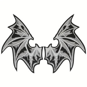 Écusson Thermocollant Goth Ailes de Chauve-Souris Luminescentes