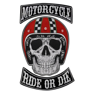 Patch Tête de Mort Biker Ride or Die-  L'ensemble COMPLET !