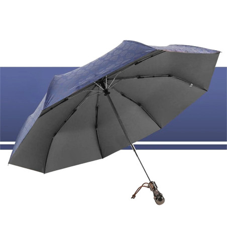 Parapluie Tête de Mort Pliant aux Crânes Protecteurs Couleur Bleu