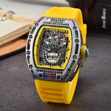 Montre Tête de Mort "Crâne Cristal Multicolore" - NOMBREUSES Modele 14
