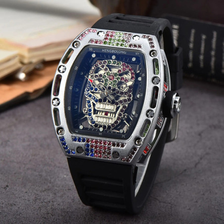 Montre Tête de Mort "Crâne Cristal Multicolore" - NOMBREUSES Modele 3