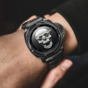 Montre Tête de Mort "Crâne Royal" Édition Élégance - 3 couleurs au choix !