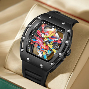 Avant Montre Artistique "Explosion Chromatique" Design Abstrait & Audacieux - 3 couleurs au choix !