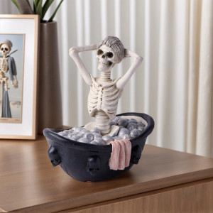 Statuette Squelette "La Mort lui va si Bain"