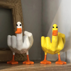 Statuette "Fuck the Duck" - Le Canard au Doigt d'Honneur