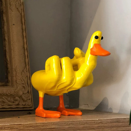 Statuette "Fuck the Duck" - Le Canard au Doigt d'Honneur