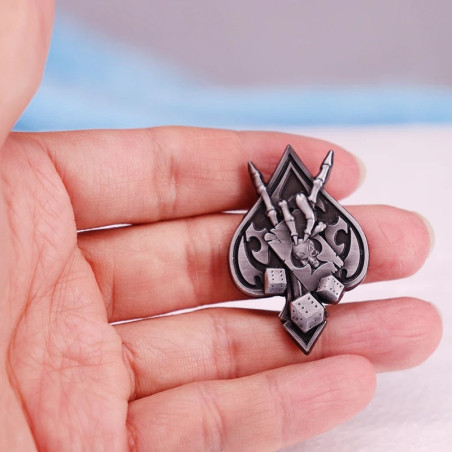 Broche Tête de Mort "Main du Destin"