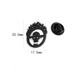 Dimensions Broche Tête de Mort "Flamme du Chaos" - 3 couleurs au choix !
