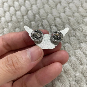 Vue Arrière Broche Tête de Mort "Ailes de Foudre"