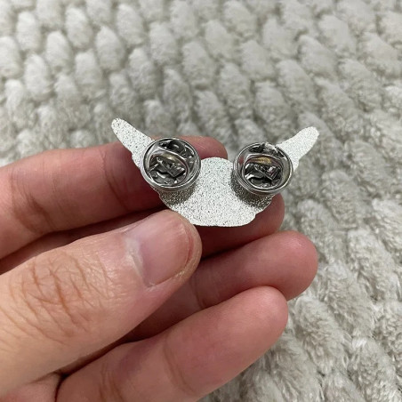 Vue Arrière Broche Tête de Mort "Ailes de Foudre"