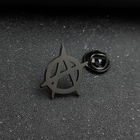 Broche Punk Rock "Symbole d’Anarchie" Couleur noir