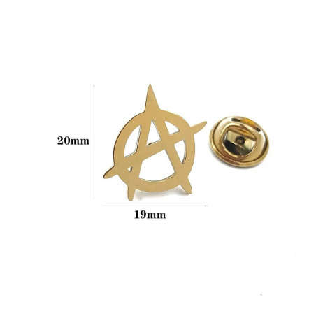 Dimensions Broche Punk Rock "Symbole d’Anarchie"