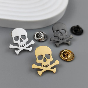 Broche Tête de Mort "Crâne Pirate"