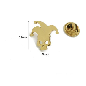 Dimensions Broche Tête de Mort "Joker Maudit"