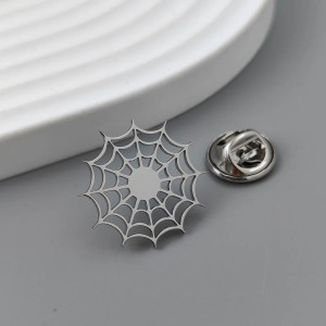 Broche Gothique "Toile du Destin" Couleur Argent