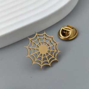 Broche Gothique "Toile du Destin" Couleur Or