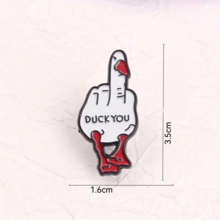 Dimensions Pins Rock Rebel "DUCK YOU"