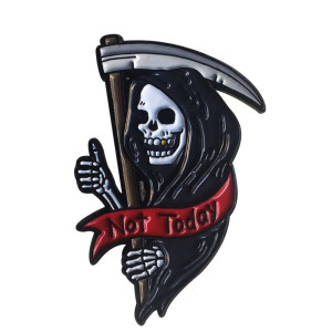 Broche Tête de Mort - Faucheuse "Not Today"