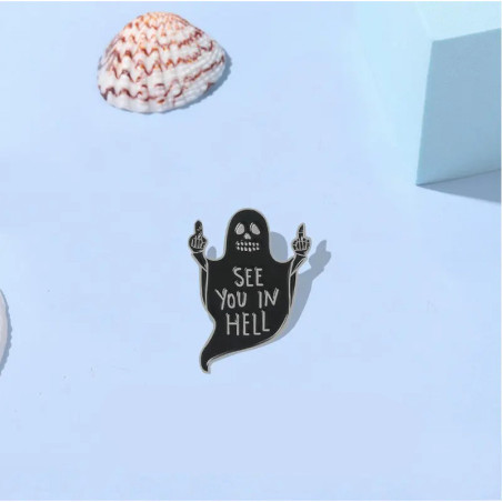 Avant Broche Gothique "See You in Hell"